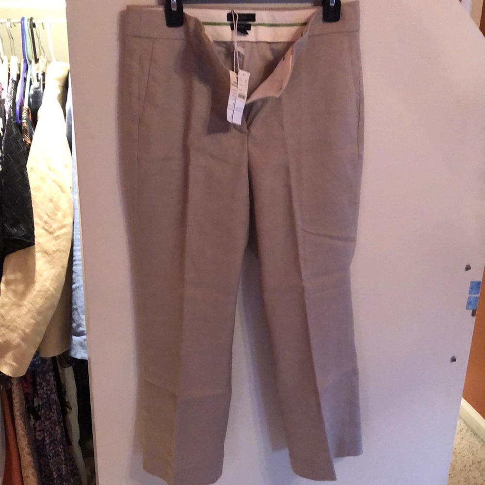 NWT; J. Crew Hayden Linen crop pants